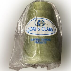 🍄New Coats & Clark Green (5485) Thread Cone Olive 6000 Yards Sew Art Craft